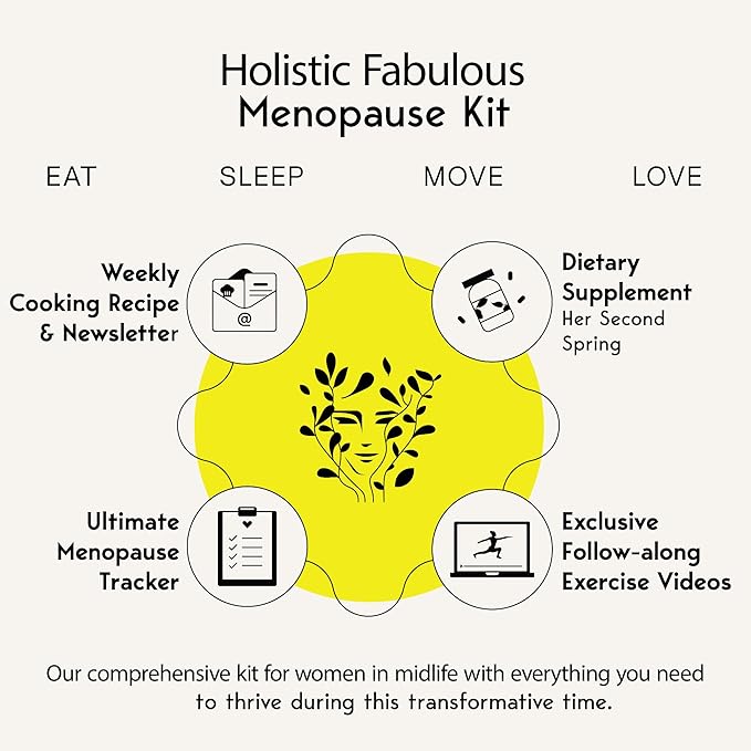 Fobulous Menopaus – Vegan Menopause Formula with Black Cohosh & B-Complex – Plant-Based Capsules with Recipes & Pilates Program