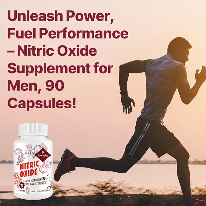 Nitric Oxide Supplement for Men, 90 Capsules (1 Pack)