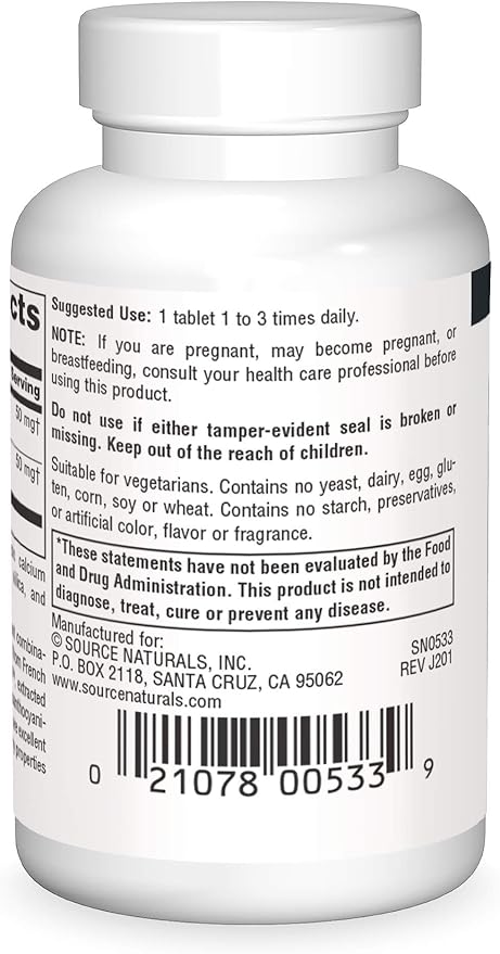 Source Naturals Pycnogenol & Grape Seed Extract 100 mg Dietary Supplement - 60 Tablets