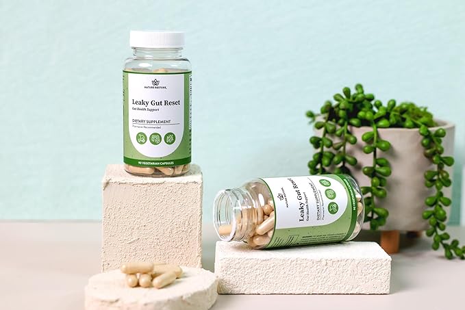 Nature Restore Gut Support Capsules | Marshmallow Root, Licorice, L Glutamine, Probiotic & AstraGin | Digestive & Microbiome Health | 60 Count