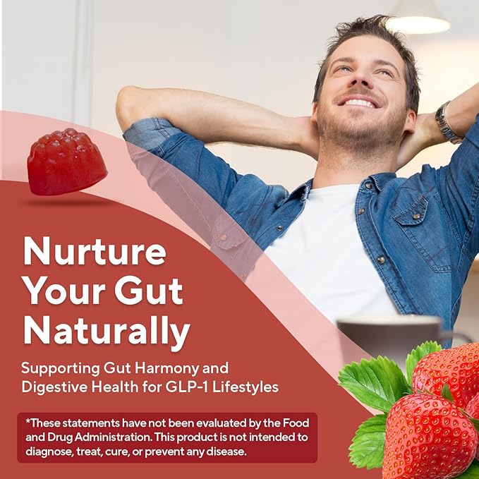 NuVa by Trulore Prebiotic + Fiber Gummies | GLP-1 User Nutritional Support | Sugar Free Fiber Gummies for Adults | Berry Flavor | Non-GMO Digestive Balance for Men & Women | 60 Gummies - 30 day Supply