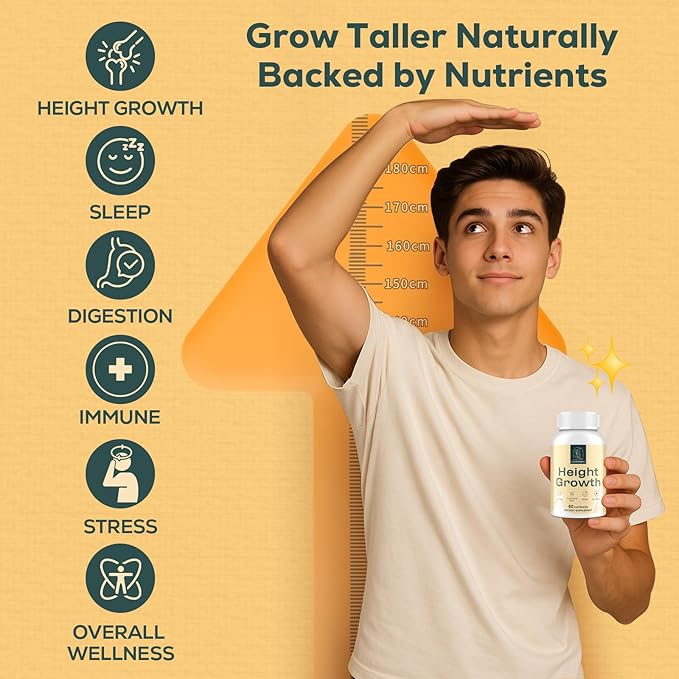25-in 1 Bone Strength Supplement - for Natural Growth, Digestion and Stress - High Absorption - Calcium, Magnesium, Zinc, Ashwaganda and Multivitamins for Age 12+ | 2 Bottles