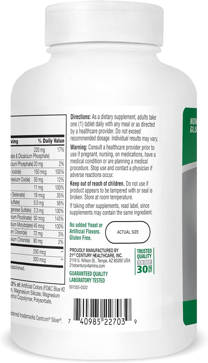 21st Century Sentry Senior Tablets, 265 Count (Pack of 2)