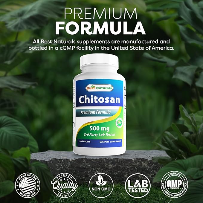 Best Naturals -- Chitosan -- 500 mg -- 120 Tablets