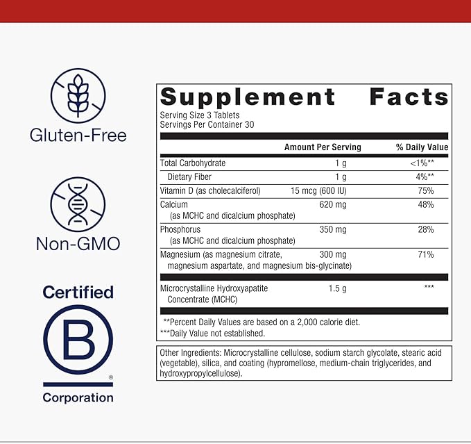 Metagenics Bone Builder with Magnesium - Bone Support Supplement* - Comprehensive Mineral Support* - with Calcium, Vitamin D & Magnesium - Non-GMO - Gluten-Free - 90 Tablets