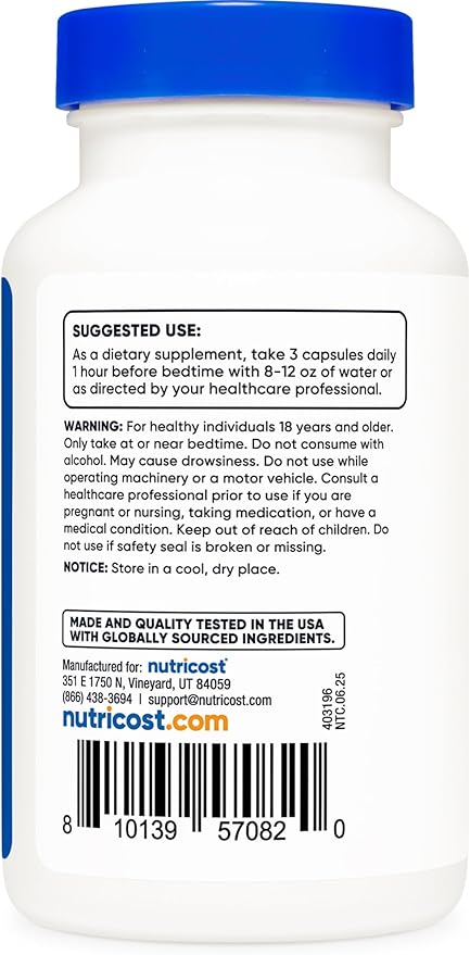 Nutricost Sleep Aid Complex (1330mg Serving) (90 Caps) (2 Pack)