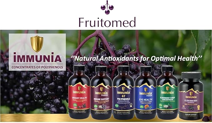 Immunia Vision. Lutein, Wild Blueberry, and Elderberry Concentrate. Eye Health Antioxidant Supplement. Concentrated Formula. Delicious Taste. 5 ml/Day. (3-Pack)