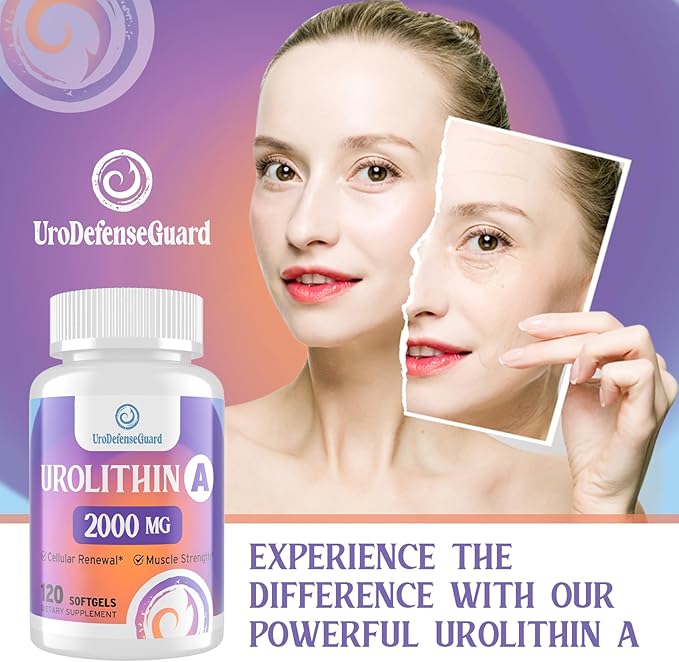 Urolithin A Supplement 2000mg for Men Women - 120 Softgels (1 Bottle)