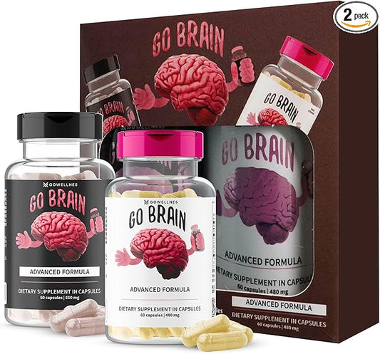 Nootropic Brain Support Supplement - Advanced Focus Supplement for Concentration, Premium Memory & Brain Booster with Vitamins, Coenzyme Q10, Phosphatyldyserine, Guarana, Zinc, Tyrosine, Amino Acids