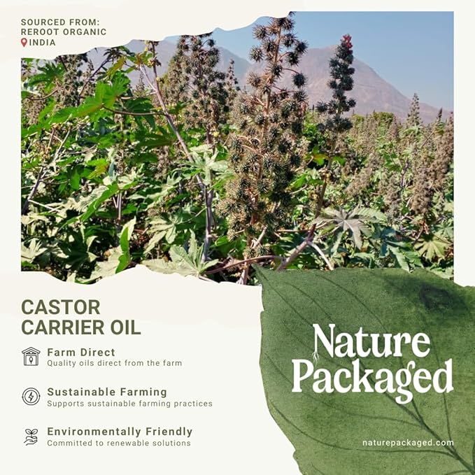 Organic Castor Oil Direct From India - Cold Pressed Castor Oil For Face - Hexane Free (1 Gallon)