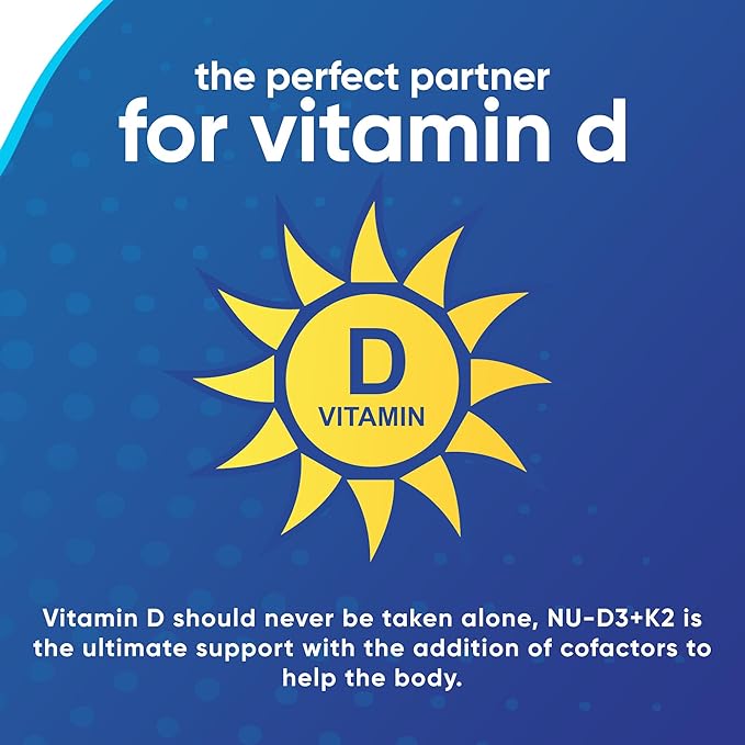 NuEthix Formulations NU-D3 + K2 - Vitamin D3 and K2 5000 iu Supplements - Packed with Reishi Mushroom, Magnesium, & Zinc - 60ct, 60 Servings - Made in USA Products Only