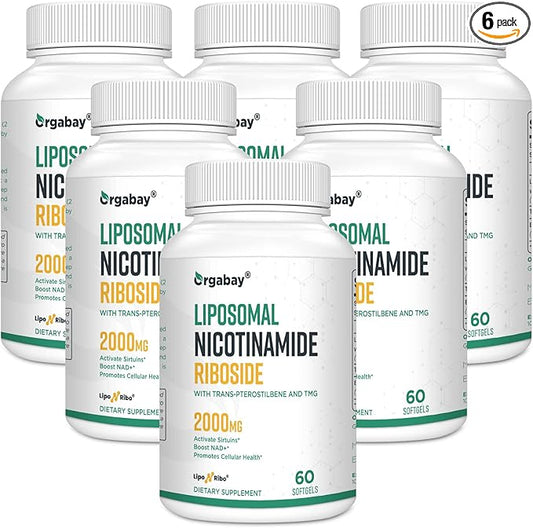 Orgabay Liposomal Nicotinamide Riboside 2000 MG with TMG and Pterostilbene, Boosting NAD+, Support Healthy Aging, 360 Count