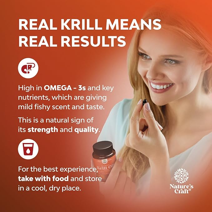 Antarctic Krill Oil 500mg Softgels - High Absorption Omega 3 Fatty Acid Supplement with Potent EPA DHA Astaxanthin and Phospholipids - Wild Caught Burpless Fish Oil Omega 3 Supplement