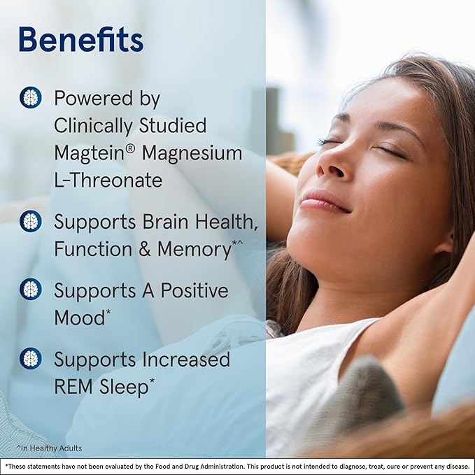 Jarrow Formulas Magnesium L-Threonate, MagMind Magtein Brain Supplements for Memory Support, 90 Veggie Capsules, Up to a 30 Day Supply
