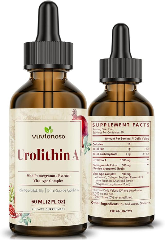 Urolithin A 2000mg Liquid Drops - 60ml (2 Fl Oz)