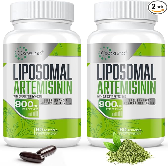 900 mg Liposomal Artemisinin for Maximum Absorption, Sweet Wormwood Extract(Artemisia Annua) with Quercetin Phytosome 200 mg, 120 Softgels