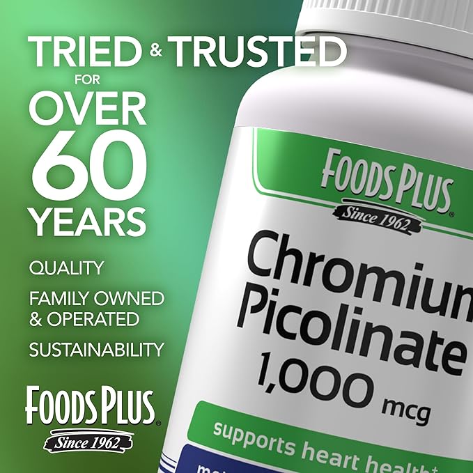 Chromium Picolinate 1,000 mcg Mineral Supplement, Superior Apsorption, Chromium Supplement, 100 Servings
