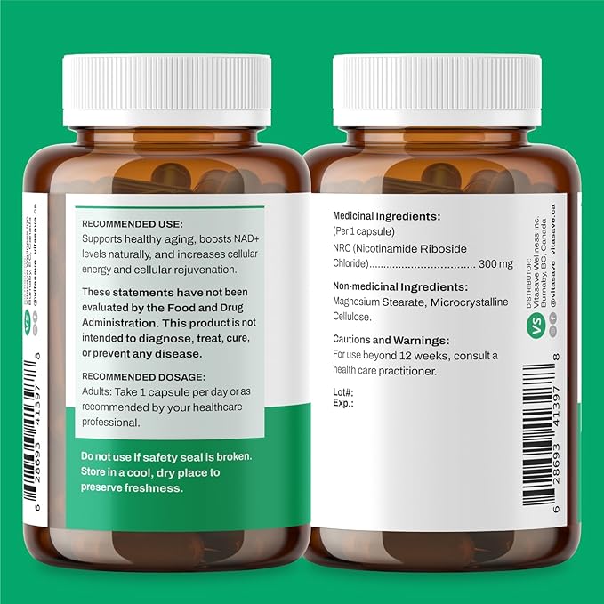NiaMax NAD+ Supplement – 300mg Niacinamide Riboside per Capsule – High-Potency NAD+ Precursor for Energy, Healthy Aging & Metabolic Function – Vegan, Non-GMO, Gluten-Free (30 Capsules)