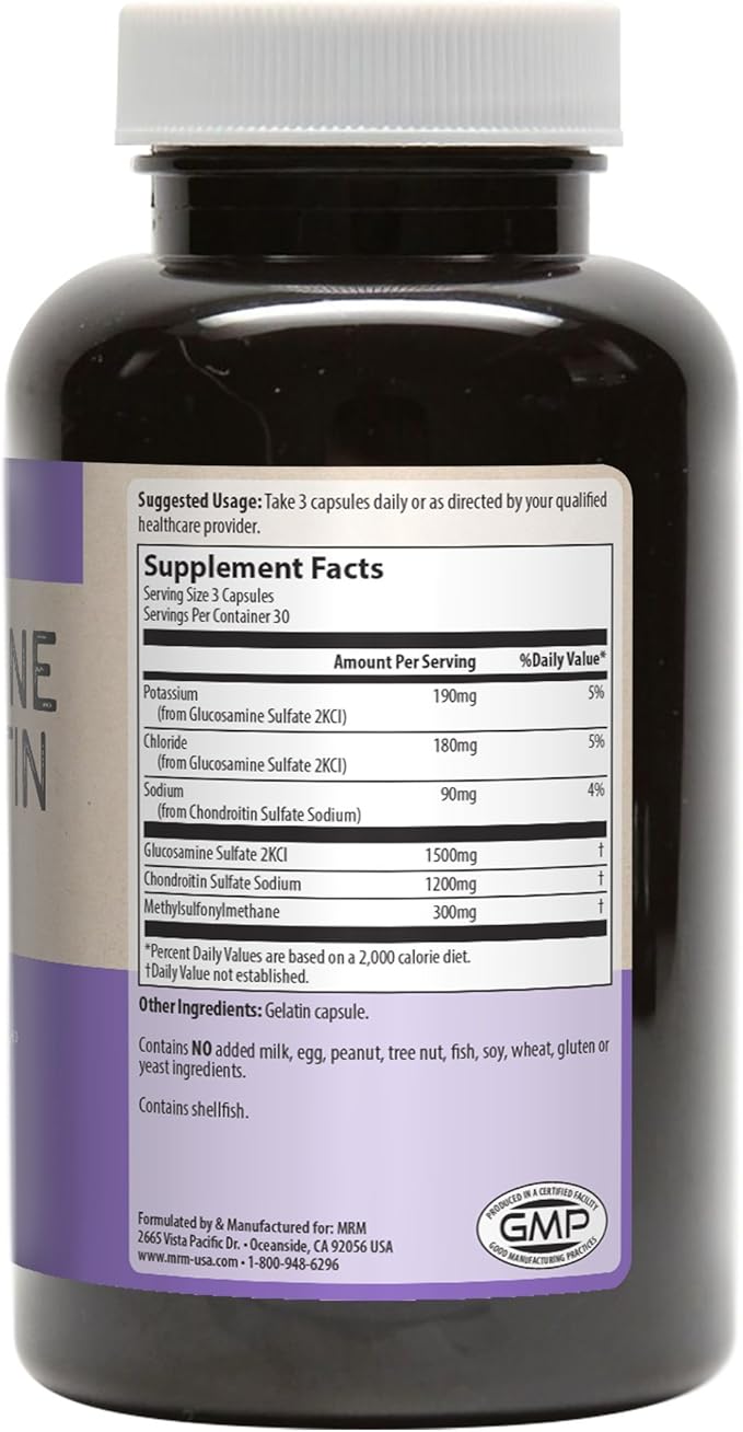 MRM - Glucosamine Chondroitin MSM | 90 Capsules