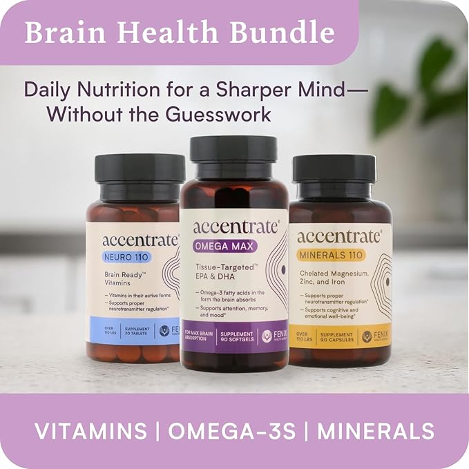 Omega 110 w/LYSOVETA LPC | EPA & DHA Supplements for Brain & Retina Health | Focus, Attention, Memory, Mood & Vision | 6X Higher Absorption Than Fish Oil | High Potency Omega-3 LPC-DHA