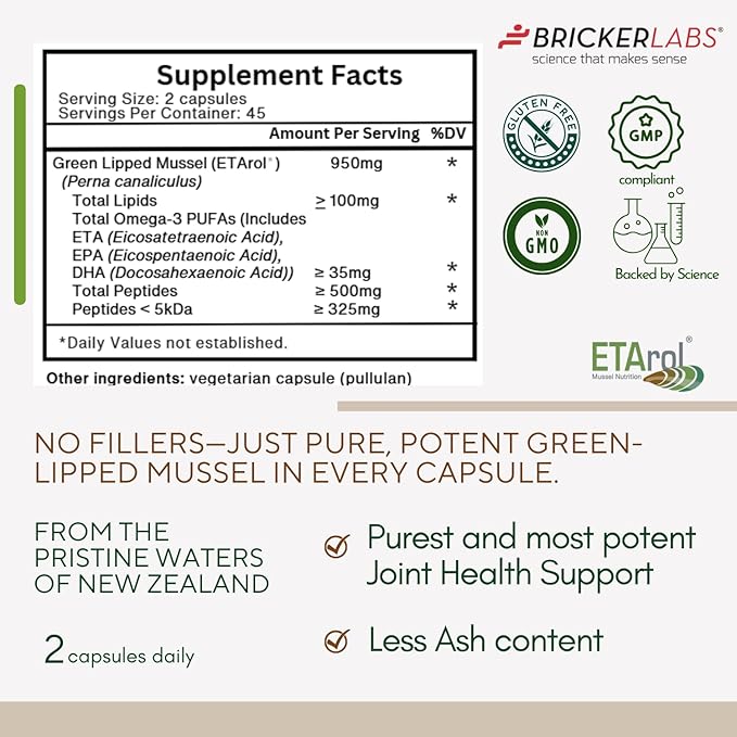 Omega Cyclo - Mussel Joint Health Supplement, Premium New Zealand Green Lipped Mussel, Full Spectrum Omega Joint Supplements for Joint Health and Comfort, 90 Capsules