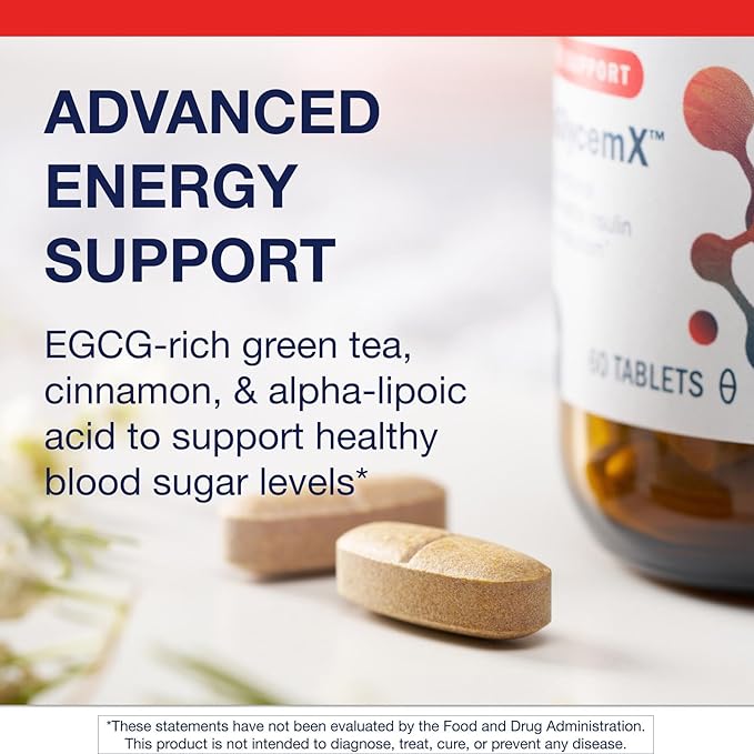 Metagenics MetaGlycemX - 100 mg Alpha-Lipoic Acid - Supports Carbohydrate Metabolism* - Antioxidant Support* - with Green Tea Extract - Non-GMO & Gluten-Free - 60 Count