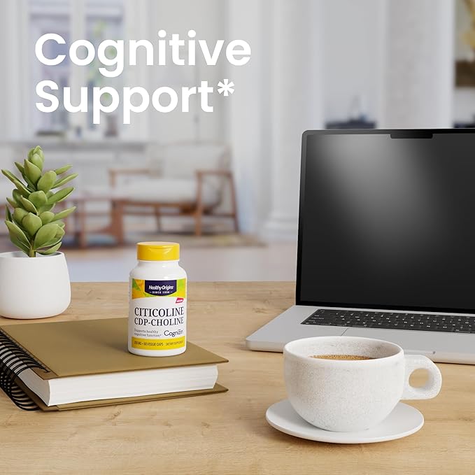 Healthy Origins Cognizin (Citicoline), 250 mg - Brain Supplement for Memory with Citicoline CDP Choline - Non-GMO, Vegan & Gluten-Free Supplement - 30 Veggie Capsules