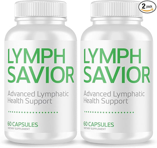 Advanced Lymphatic Health Support Supplement for Adults - Non-GMO Dietary Supplement Crafted with Botanicals & Nutrients for Lymphatic Wellness - 120 Capsules - 2 Pack
