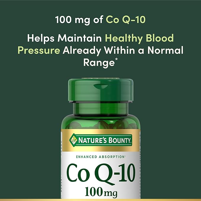 Nature's Bounty CoQ10, Helps Maintain Healthy Blood Pressure, 100 mg, Rapid Release Softgels, 75 Count