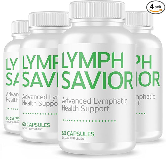Advanced Lymphatic Health Support Supplement for Adults - Non-GMO Dietary Supplement Crafted with Botanicals & Nutrients for Lymphatic Wellness - 240 Capsules - 4 Pack