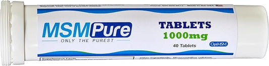 KALA HEALTH MSMPure MSM Tablets – 1,000 mg US-Made MSM per Tablet for Joint Health, Skin Appearance, Hair & Nail Support – Coated for Easy Swallowing, Tasteless – 40 Count Travel Size