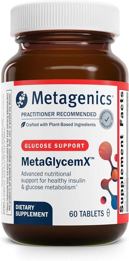 Metagenics MetaGlycemX - 100 mg Alpha-Lipoic Acid - Supports Carbohydrate Metabolism* - Antioxidant Support* - with Green Tea Extract - Non-GMO & Gluten-Free - 60 Count