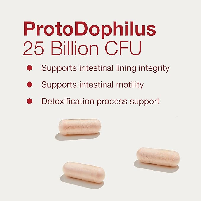 PROTOCOL FOR LIFE BALANCE Proto Dophilus 25 Billion 10 Strains - Support Digestive Gut Health Immune System & Detox - Dairy, Wheat, Soy & Gluten Free - Vegan & Nut Free - 50 Veg Capsules