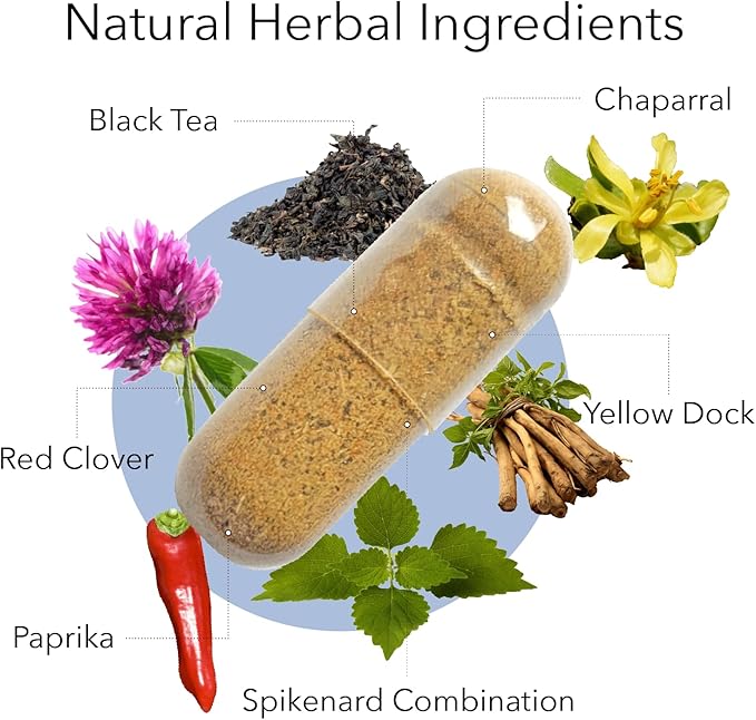 Kroeger Herb Products, Chem X, Daily Detox and Cleansing Formula, Red Clover, Yellow Dock, Paprika Supports Health Liver Function - Non-GMO, Gluten Free, No Preservatives, Made in USA
