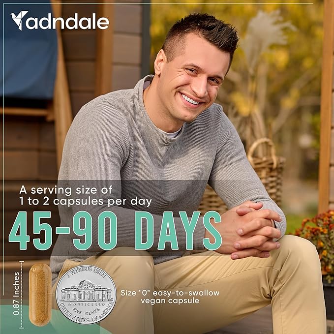 Adndale Cortisol Supplements for Women. Cortisol Manager 14-in-1 Ashwagandha Supplement with Magnesium Glycinate, L-Theanine & More. Support Stress Management & Stamina. 90 Capsules.