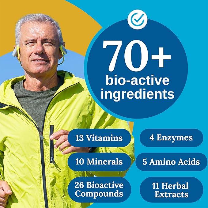 Xtendlife Total Balance Men's Daily Multivitamin & Mineral - 70+ Nutrients for Complete Immune, Heart, Digestive, and Cellular Health - 30 Day Supply