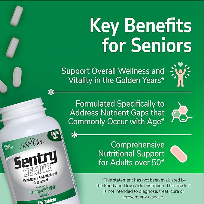 21st Century Sentry Senior Tablets, 265 Count