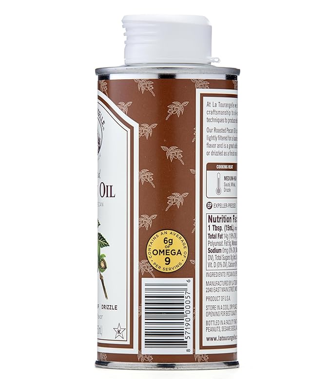 La Tourangelle Roasted Pecan Oil for Cooking, Baking, Butter Substitute, Pasta, Vinaigrettes, Stir Fry, 8.45 Fl Oz
