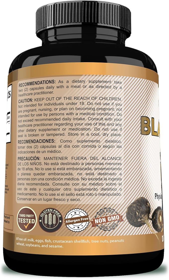 Organic Black Maca 1,900 mg per Serving Natural Energy Booster Peruvian Maca for Men & Women 120 Capsules