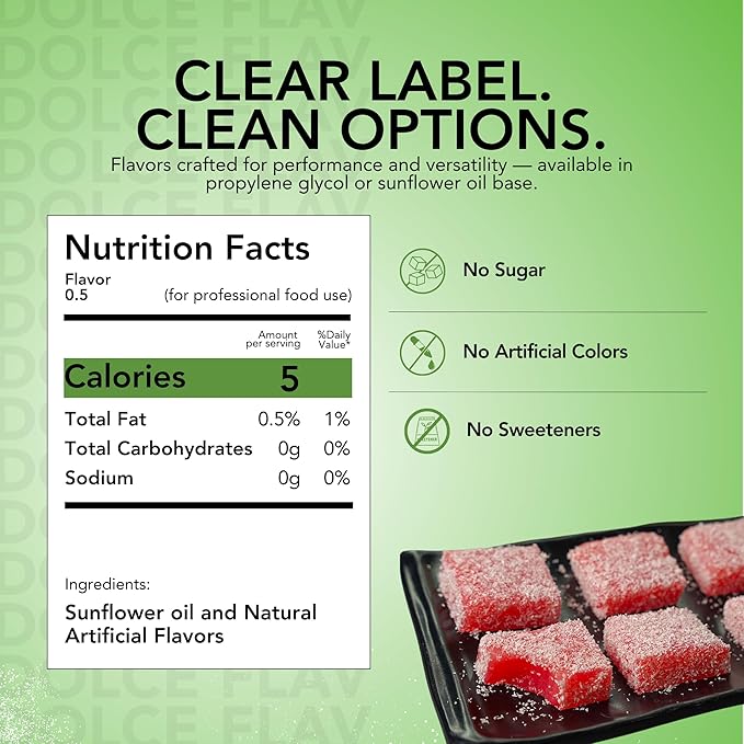 Dolce Flav Watermelon Extract 8 oz – Kosher, Sugar-Free, Concentrated Juicy Watermelon Flavoring for Baking, Chocolates & Desserts, Includes Measured Dropper