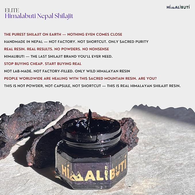 Nepal Shilajit Resin 20g, Pure Himalayan Shilajit for Men & Women shilajit Wellness nest,Pure Resin Organic,WHO-GMP Certified,Organic Testosterone Wellness