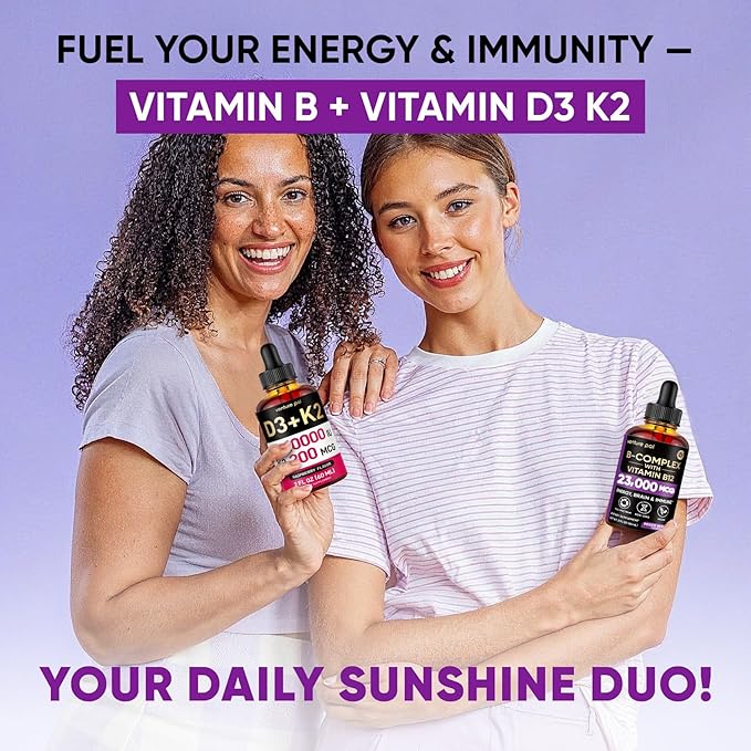 Venture Pal 11-in-1 Vitamin B Complex Liquid Drops, B12 Methylcobalamin | B9 Folic | B1,B2,B3,B5,B6,B7 - Vitamin C, Choline, Inositol, Immune & Energy Metabolism, Brain & Heart Support