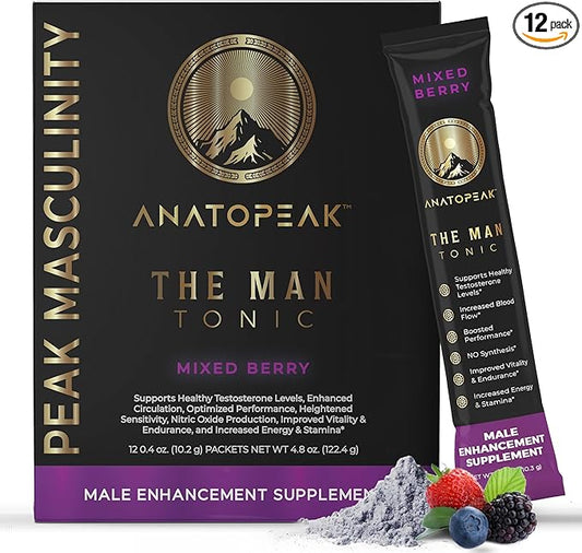 Vitality Support Supplement – Natural Performance Blend with Nitrosigine, L-Citrulline, Horny Goat Weed & Tongkat Ali – for Energy, Stamina & Wellness – 12 Stick Packs