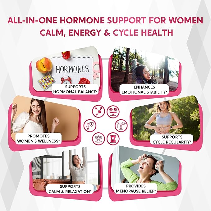 Black Cohosh 9,600mg* – Hormonal Balance Support with Wild Yam, Red Clover, Ashwagandha, Chasteberry & More – 150 Capsules – Made & Lab Tested in USA