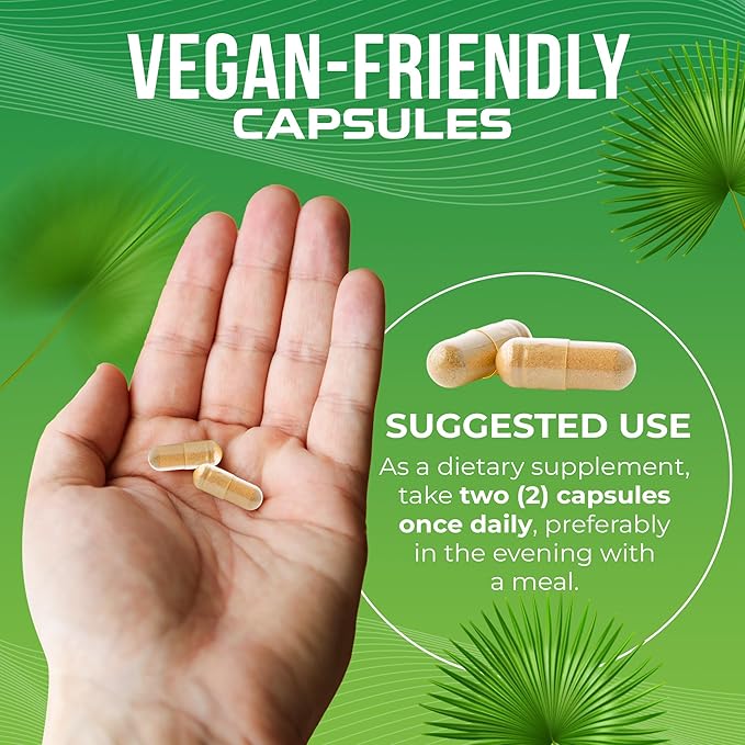Saw Palmetto Berries & Extract - 1500 mg Saw Palmetto Supplement for Men & Women - DHT Blocker for Hair Growth, Prostate Support & Urinary Health - 120 Vegan Capsules