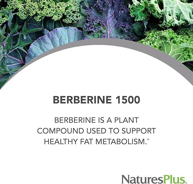 Natures Plus PRO Berberine 1500 mg - 60 Tablets - Supports Healthy Metabolism - Non-GMO, Vegan & Gluten Free - 30 Servings