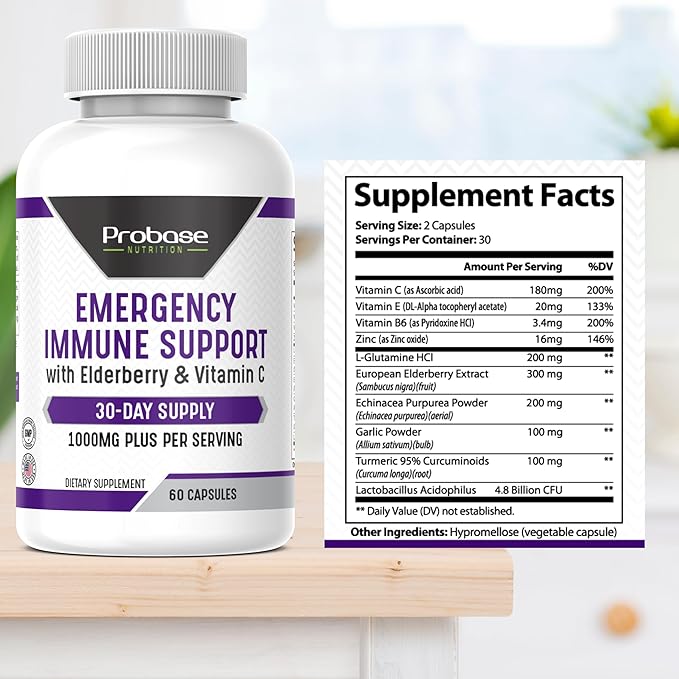 Emergency Immune Support 60 Capsules 30-Day Supply