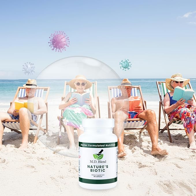 Nature’s Biotic - Expert Formulated Supplement - Immune Functions & System Wellness - Key Vitamins & Minerals - Powerful Berberine, Oregano, Garlic, Magnesium, Zinc - 90 Capsules (2 Pack)