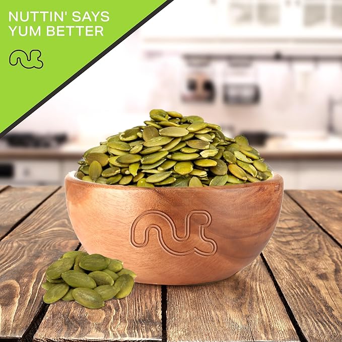 NUT CRAVINGS - Raw Pumpkin Seeds Pepitas, Unsalted, Shelled, (8oz - 1 Pack) Bulk Nuts Packed Fresh in Resealable Bag - Kosher Healthy Snack, Food Assortments Ideal for Trail Mixed Nuts