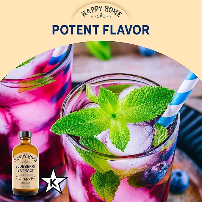 Happy Home Premium Natural Blueberry Flavor - Certified Kosher, 4 oz.
